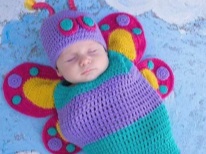 Crochet diaper cocoon for newborns