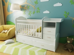 Children's beds with storage boxes