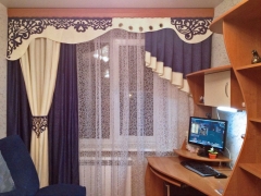 Curtains in the room of teenage girls