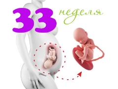 Weight and other parameters of the fetus in the 33rd week of pregnancy