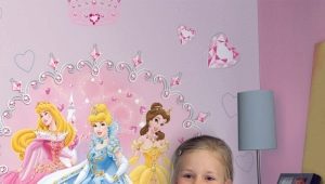 Photo wallpaper for children's room girls