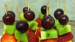 Fruit canape recipes on skewers for kids