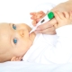 What is the temperature associated with teething in children?