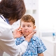 What to do if lymph nodes are enlarged around the neck of a child?