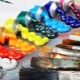 Oil paints: varieties of colors and compositions