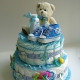 How to make a cake out of diapers for a boy?