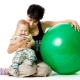 Exercise on fitball for babies