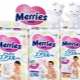 Features and size range of Merries diapers