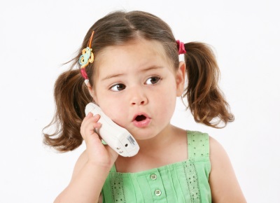 Child talking on the phone