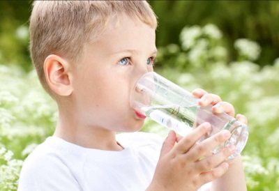 Baby drinking water