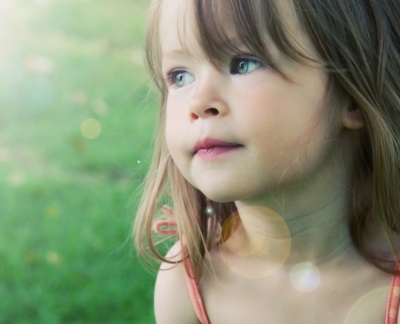 Beautiful girl with pink lips