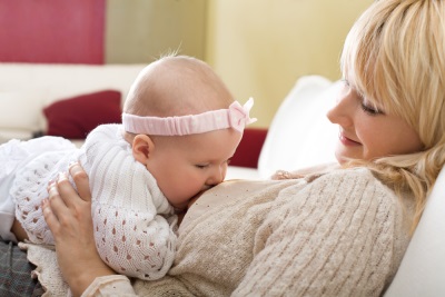 Breastfeeding of a baby at 8 months