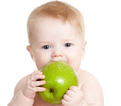 Green apple for the first feeding