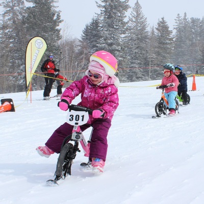 Runbike with skis