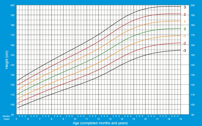 The growth of boys according to who